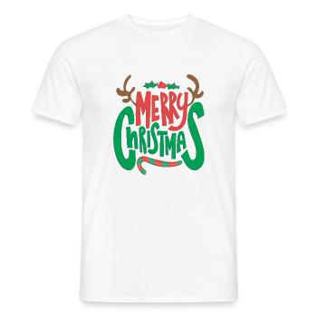 Joyeux Noël Joyeux Noël - T-shirt homme - blanc - Devant - AI Model Male 178 dark (178cm)