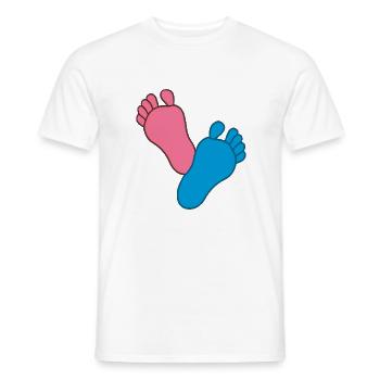 Baby Feet Girl Boy - Men's T-Shirt - white - Front - AI Model Male 178 dark (178cm)