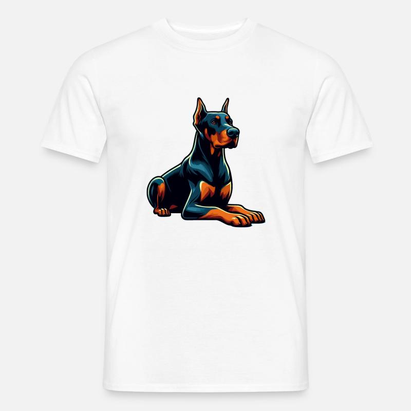 Dobermann - Männer T-Shirt - Weiß