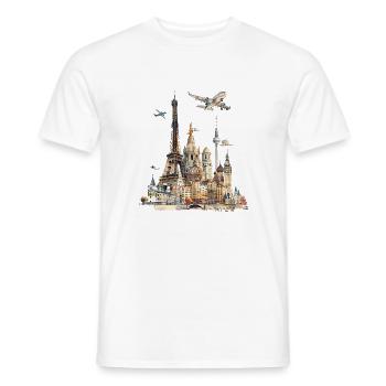 Jedes Wahrzeichen hat seine eigene Geschichte - Männer T-Shirt - Weiß - Vorne - AI Model Male 178 dark (178cm)