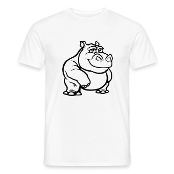 nilpferd - Männer T-Shirt - Weiß - Vorne - AI Model Male 178 dark (178cm)