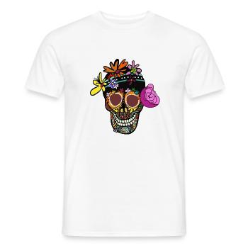 Dia de los muertos - Jour des Morts - T-shirt homme - blanc - Devant - AI Model Male 178 dark (178cm)