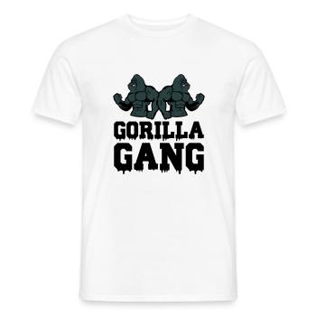 Gang de gorilles - T-shirt homme - blanc - Devant - AI Model Male 178 dark (178cm)