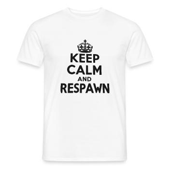 Bleib ruhig und respawne - Männer T-Shirt - Weiß - Vorne - AI Model Male 178 dark (178cm)