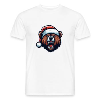 Weihnachten Grizzly Bär - Männer T-Shirt - Weiß - Vorne - AI Model Male 178 dark (178cm)