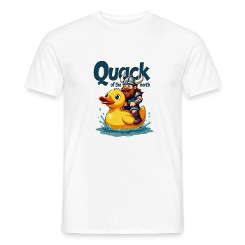 Wikinger-Krieger reitet Gummiente für Männer - Männer T-Shirt - Weiß - Vorne - AI Model Male 178 dark (178cm)