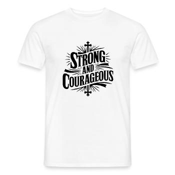 Courageous and strong - Men's T-Shirt - white - Front - AI Model Male 178 dark (178cm)