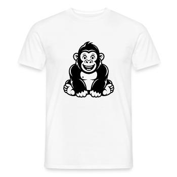 Gorilla - Männer T-Shirt - Weiß - Vorne - AI Model Male 178 dark (178cm)