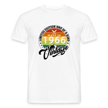 1966 Geburtstag Geboren im Jahr 1966 Vintage Retro. Editio - Männer T-Shirt - Weiß - Vorne - AI Model Male 178 dark (178cm)