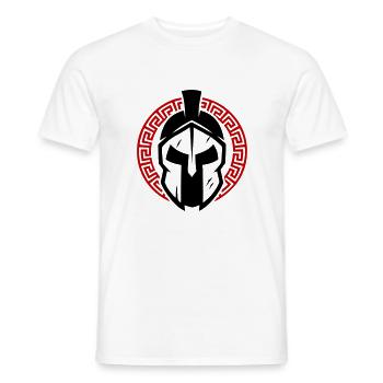 Sparta Helm Gladiator Symbol - Männer T-Shirt - Weiß - Vorne - AI Model Male 178 dark (178cm)
