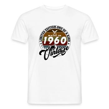 Eleganter Vintage: 1960er Retro Geschenk 1960er Jahre 2025 - Männer T-Shirt - Weiß - Vorne - AI Model Male 178 dark (178cm)
