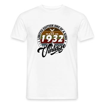 Elegant Vintage: 1932 Retro Gift 1932 2025 - Men's T-Shirt - white - Front - AI Model Male 178 dark (178cm)