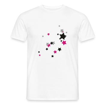 Chaos étoiles - Etoiles - Espace - T-shirt homme - blanc - Devant - AI Model Male 178 dark (178cm)