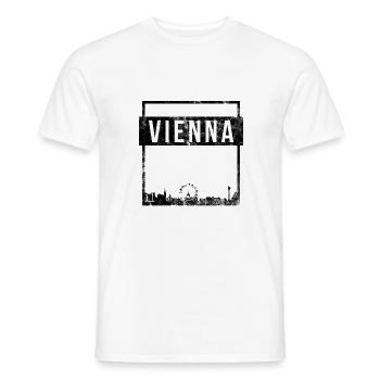 Vienna skyline black - Men's T-Shirt - white - Front - AI Model Male 178 dark (178cm)
