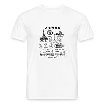 Wien Sehenswürdigkeiten - Männer T-Shirt - Weiß - Vorne - AI Model Male 178 dark (178cm)