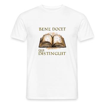 Latin teacher Latin sayings Well taught.... - Men's T-Shirt - white - Front - AI Model Male 178 dark (178cm)