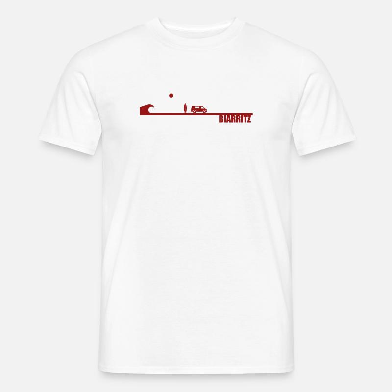 Biarritz Wave Surf Van Leben - Männer T-Shirt - Weiß