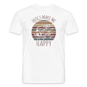 Frog Retro Gift - Men's T-Shirt - white - Front - AI Model Male 178 dark (178cm)