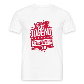 Jugend feuerwehr team - Männer T-Shirt - Weiß - Vorne - AI Model Male 178 dark (178cm)