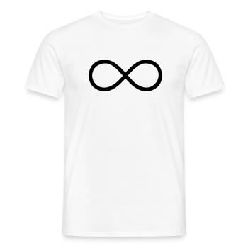 Unendlichkeit - Männer T-Shirt - Weiß - Vorne - AI Model Male 178 dark (178cm)