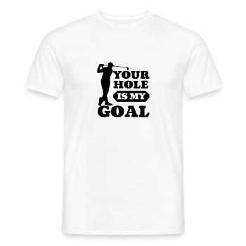 Golf Joke Your Hole Is My Goal Joke Gift - Men's T-Shirt - white - Front - AI Model Male 178 dark (178cm)