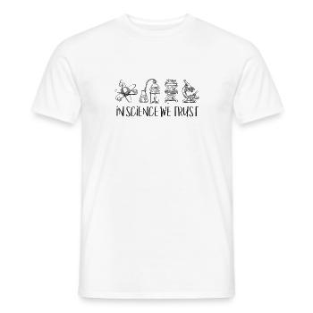 Science science nerd chemistry physics gift - Men's T-Shirt - white - Front - AI Model Male 178 dark (178cm)