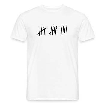 14 Striche // 14 Mal // Geburtstag // Geschenk - Männer T-Shirt - Weiß - Vorne - AI Model Male 178 dark (178cm)
