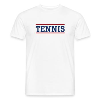 TENNIS - Men's T-Shirt - white - Front - AI Model Male 178 dark (178cm)