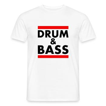 Drum and bass - T-shirt homme - blanc - Devant - AI Model Male 178 dark (178cm)