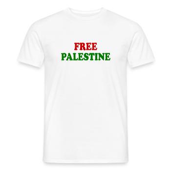 Free palestine - Men's T-Shirt - white - Front - AI Model Male 178 dark (178cm)
