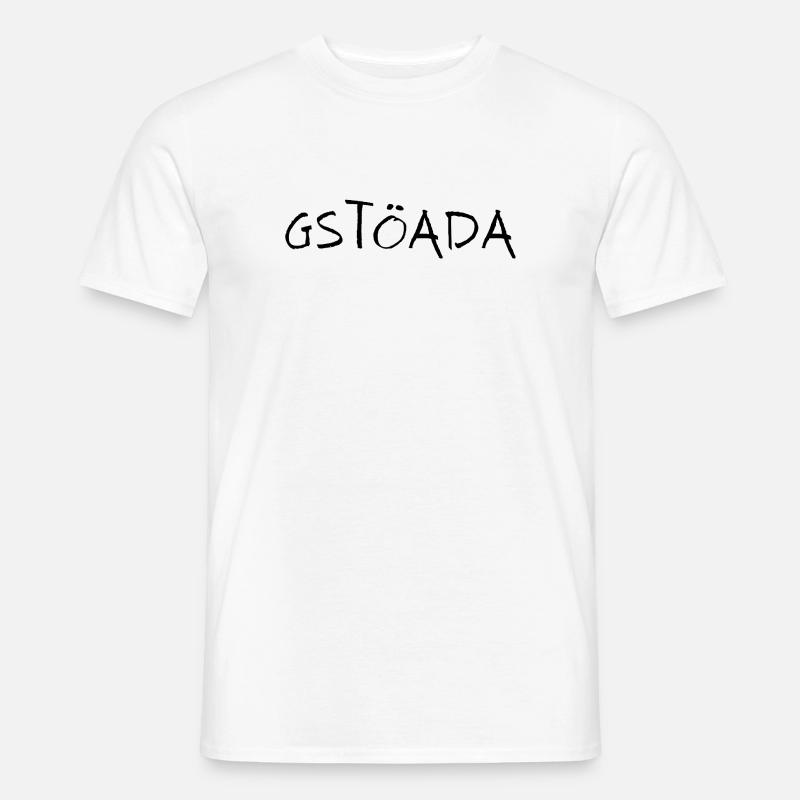 Gstöada - Männer T-Shirt - Weiß