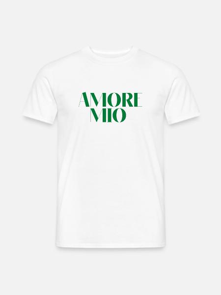 Amore Mio meine Liebe grün Geschenk-Idee Zitat - Männer T-Shirt - Weiß