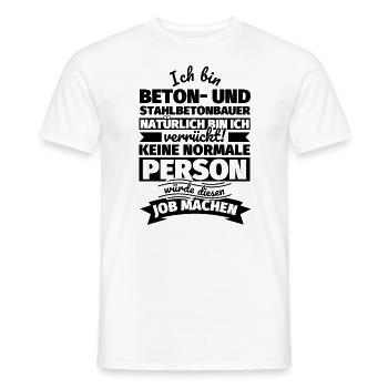 Beton- und Stahlbetonbauer Geschenke - Männer T-Shirt - Weiß - Vorne - AI Model Male 178 dark (178cm)