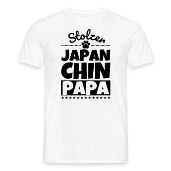 Japan Chin lustig Herrchen Hund - Männer T-Shirt - Weiß - Vorne - AI Model Male 178 dark (178cm)