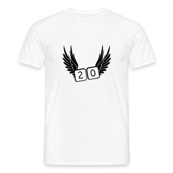 20 années - T-shirt homme - blanc - Devant - AI Model Male 178 dark (178cm)