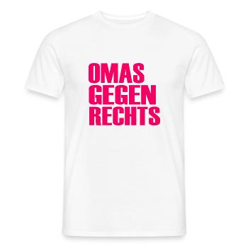 Omas gegen rechts - Männer T-Shirt - Weiß - Vorne - AI Model Male 178 dark (178cm)