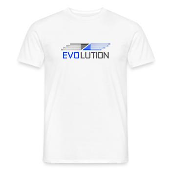 EVOLUTION 2 - Men's T-Shirt - white - Front - AI Model Male 178 dark (178cm)