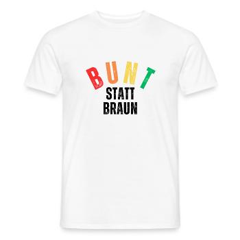 Bunt statt Braun - Männer T-Shirt - Weiß - Vorne - AI Model Male 178 dark (178cm)