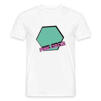 Vintage Sechseck mit Text - Männer T-Shirt - Weiß - Vorne - AI Model Male 178 dark (178cm)