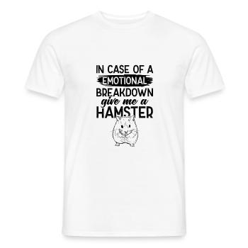 emotional hamster - Men's T-Shirt - white - Front - AI Model Male 178 dark (178cm)