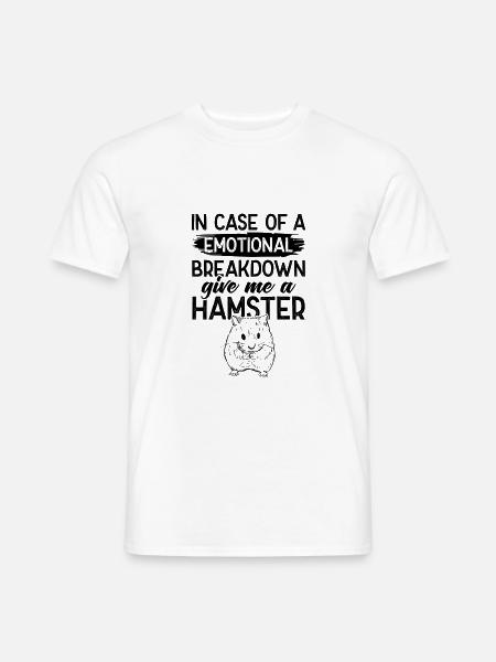 hamster émotionnel - T-shirt homme - blanc