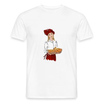 Bäcker - Männer T-Shirt - Weiß - Vorne - AI Model Male 178 dark (178cm)