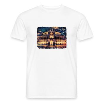 Dresden Allemagne Germany Semperoper - T-shirt homme - blanc - Devant - AI Model Male 178 dark (178cm)