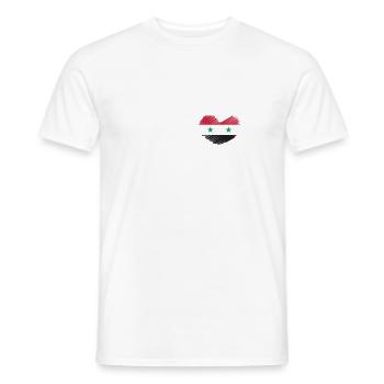 Drapeau arabe drapeau de Damas - T-shirt homme - blanc - Devant - AI Model Male 178 dark (178cm)