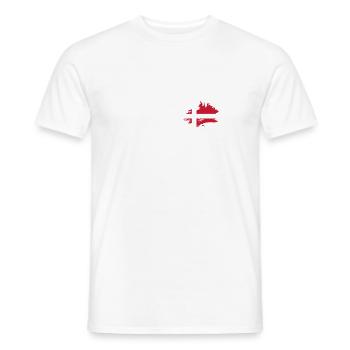 Denmark Flag Danish Flag Danmark Denmark - Men's T-Shirt - white - Front - AI Model Male 178 dark (178cm)