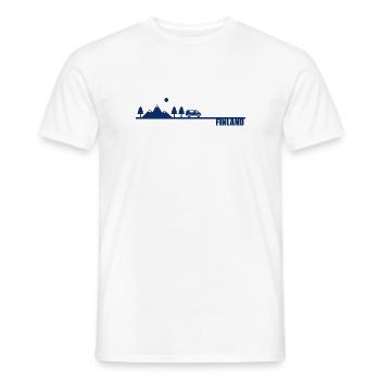 Van life Finland - Men's T-Shirt - white - Front - AI Model Male 178 dark (178cm)