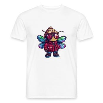 Libelle Winter - Männer T-Shirt - Weiß - Vorne - AI Model Male 178 dark (178cm)