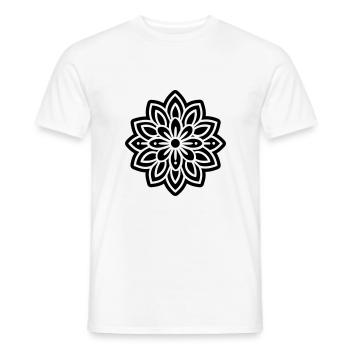Blossom Mandala - Men's T-Shirt - white - Front - AI Model Male 178 dark (178cm)