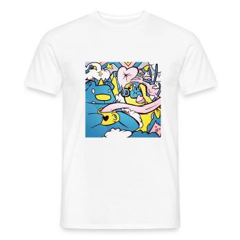 Ours de style graffiti - T-shirt homme - blanc - Devant - AI Model Male 178 dark (178cm)