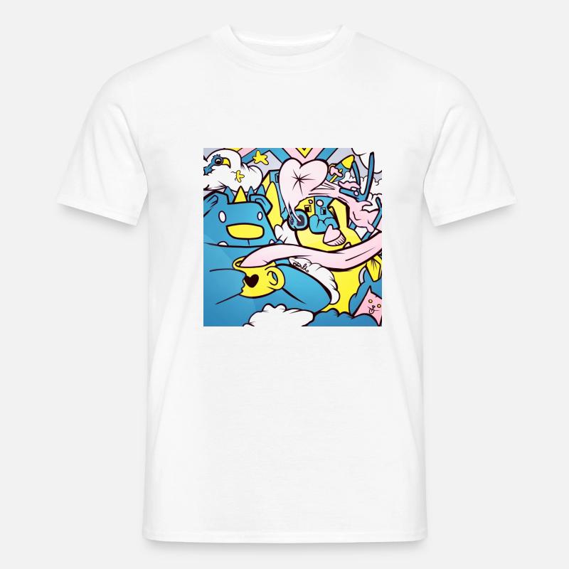 Bär im Graffiti-Stil - Männer T-Shirt - Weiß